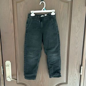 H&M Boys Thick Black Casual Pants Size 6X Very Good Condition